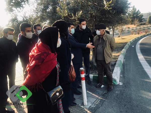 بازدید میدانی مرتضی مرادی شهردار ناحیه شش و اعضای شورایاری شهرک اکباتان 5